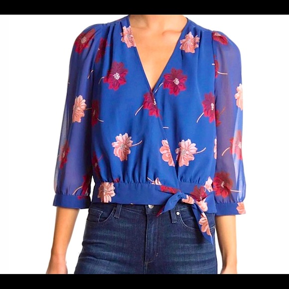 MADEWELL Effie Floral Woven Wrap Top - Picture 2 of 8